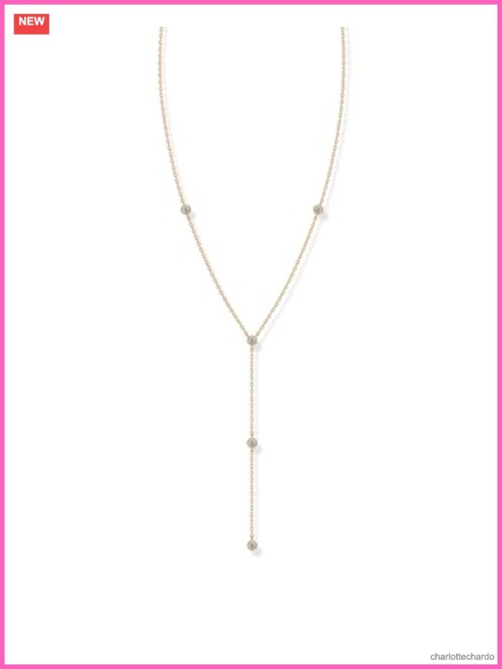 14K Gold Plated Y Necklace with Cubic Zirconia Long Lariat Layered Star Station